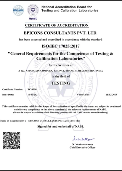 NABL Certificate